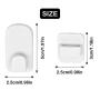 QVQQ Remote Control Holder Hook, 4 Set Wall Mount Storage Sticky White Plastic Hook with Strong Self Adhesive and Hanging Buckle, TV Air Conditioner Remote Control Keys Organizer Hanger