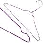 HANGERWORLD 20 Purple Coating 16inch Metal Wire 13 Gauge Pants Bar Coat Clothes Garment Hangers