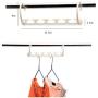 10Pc Space Saving Hanger Plastic Cloth Hanger Hook Multipurpose Magic Clothes Hanger with Hook