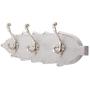 Indianshelf Handmade 1 Artistic Vintage Grey Wooden Small Wall Hooks Hangers/Clothes Hooks Wall Mount