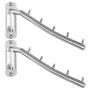 WEBI Clothes Hanger Wall mounted-180 Degree Swing Arm Space Saving-Clothes Drying Rack for Laundry Room- Stainless Steel 304, Wall Mount, Chrome ? 2 Packs