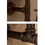 COAT RACK Iron Pipe Wall Mounted Retro Hook Wall Hanger Combination Horizontal Bar Clothes Shoes Hangers Solid and Durable/Not Rusty/Easy to Clean Living/Bedroom/Study/Bar