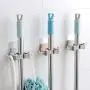 HAPY SHOP Broom Holder Wall Mount,3 Pack Sturdy Mop Broom Gripper Holds Self Adhesive Removable Waterproof No Drilling Garage Storage Organization Hanger Hook for Home,Kitchen,Bathroom,Garden,Closet