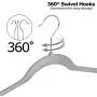 ZENSTYLE 100 Pack Ultra Thin Velvet Hangers - Non Slip Clothes Suit Hangers, 360 Degree Swivel Hook, Velvet Flocked Surface