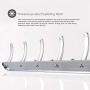 JOMOO 14 Inch Chrome Decorative Hooks for Hanging Coats On Walls Entryway Hooks for Towels Clothes Coat Rack with 5 Hangers,Wall Mounted