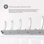 JOMOO 14 Inch Chrome Decorative Hooks for Hanging Coats On Walls Entryway Hooks for Towels Clothes Coat Rack with 5 Hangers,Wall Mounted