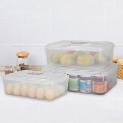Ggbin Plastic Boxes with Lid, Clear, Clear Storage Containers(6Qt, 8Qt, 12Qt)