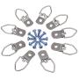 Jetovo 120 Pcs Small D Ring Picture Hangers Frame Hanging Hangers Single Hole with Screws for Picture Painting Frame Cross-Stitch - Silver