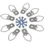 Jetovo 120 Pcs Small D Ring Picture Hangers Frame Hanging Hangers Single Hole with Screws for Picture Painting Frame Cross-Stitch - Silver