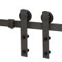 Homedex 6.6 ft Sliding Barn Door Hardware Kit - Heavy Duty Sturdy- Smoothly and Quietly - Easy to install - Fit 36"-40" Wide Door Panel (I Shape Hanger)