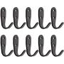 ULIFESTAR Heavy Duty Wall Hooks,Stainless Steel Screw On Hooks for Hanging Coats Plants Towels Keys Hats,Waterproof Single Shower Hanger Hooks for Garage Kitchen Bathroom Storage Organization 10 PCS