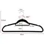 Yaheetech Premium Velvet Flocked Hangers 100 Pack Non Slip Black Clothes Suit Hangers Hook Swivel 360 Ultra Thin