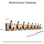 LAXF-Wall Coat Racks with Hooks/Hangers Coat Rack Bamboo Clothes Hook Dorm Room Bedroom on The Wall Wall-Mounted Hook Hanger Multifunction Straight Edge Retro Color (Size : 48.4cm)