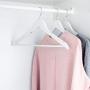 Harbour Housewares White Wooden Clothes/Coat Hanger/Hangers - Pack of 10