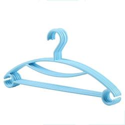 Iddefee Clothes Hanger 20 Sets of Adult Hangers Plastic Seamless Home Men and Women Wardrobe Dry and Wet Multi-Functional Non-Slip Clothes Hanging Pants Hangers (Color : Blue, Size : 40.5x20cm)