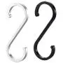3.35 10PCS Aluminum S Shaped Hooks, Matte Finish S Hooks for Hanging Pots and Pans, Plants, Coffee Cups, Clothes, Towels in Kitchen, Bedroom, Bathroom, Office and Garden (Black, 10PCS) 3.35 10PCS Aluminum S Shaped Hooks, Matte Finish S Hooks for Hanging Pots and Pans, Plants, Coffee Cups, Clothes, Towels in Kitchen, Bedroom, Bathroom, Office and Garden (Black, 10PCS)