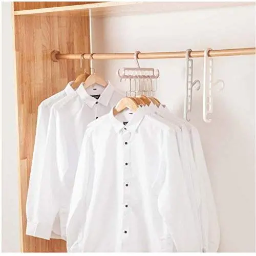 10pcs Random Color Multifunction Wardrobe Space Saving, 9-Hole Magic Clothes Hanger Closet Storage Vertical Organizer Coat Hanger with Hook 10pcs Random Color Multifunction Wardrobe Space Saving, 9-Hole Magic Clothes Hanger Closet Storage Vertical Organizer Coat Hanger with Hook