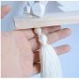 Random Color Wood Beads Tassel Cute Bedroom Wall Wooden Hanging Clothing Storage Kids Room Clothes Hanger Decoration Baby Gift