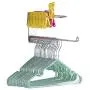 SHDZKJ Clothes Hanger Storage Rack Wall Mounted with Self Adhesive, Stainless Steel Clothes Hanger Stacker with Clips Organize SHDZKJ Clothes Hanger Storage Rack Wall Mounted with Self Adhesive, Stainless Steel Clothes Hanger Stacker with Clips Organize