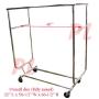 Proline Amazon Double Parrallel Bar Adjustable Clothes Rack Hanger Retail w/Swivel Wheels