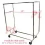 Proline Amazon Double Parrallel Bar Adjustable Clothes Rack Hanger Retail w/Swivel Wheels