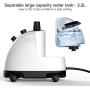 Cirago LS-609C Professional Heavy Duty Hanging Clothes Steamer,2.2 L(74OZ) 80min of Continuous, 2 Level Steam Adjustment, with Fabric Brush/Garment Hanger/Anti-scalding, 2.2L, White/Black