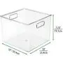 mDesign Plastic Food Storage Container Bin with Handles - for Kitchen, Pantry, Cabinet, Fridge/Freezer - Large Organizer for Snacks, Produce, Vegetables, Pasta - BPA Free, 10" Square, 2 Pack - Clear mDesign Plastic Food Storage Container Bin with Handles - for Kitchen, Pantry, Cabinet, Fridge/Freezer - Large Organizer for Snacks, Produce, Vegetables, Pasta - BPA Free, 10" Square, 2 Pack - Clear