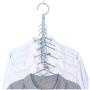 10pcs Random Color Folding Rotating 5 Holes Magic Plastic Clothes Hanger, Space Saving Wardrobe Hanging Organizer Windproof Coat Hanger Decoration