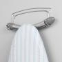 mDesign Metal Wire Wall Mount Ironing Board Holder - 2 Strong Hooks Hold Ironing Board, Towels, Cleaning Brushes, Spray Bottles, Coats - for Laundry Rooms, Utility Rooms, Closets, Garages - Chrome