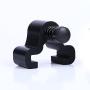 CCJH Antique Style Wood Door Hardware Rhombus Style Rollers Hangers Black (NO SLIDING RAIL)