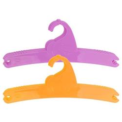 LOVIVER Baby Kids Children Plastic Hangers Coat Clothes Outfit Kids Hangers - 5 Pcs Orange and 5 Pcs Purple