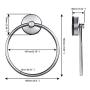 JOMOLA Vacuum Suction Cup Towel Ring Washcloth Holder for Bathroom Shower Drill Free Kitchen Sink Hand Towel Round Holder Storage Hanger Stainless Steel Brushed Finish