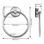 JOMOLA Vacuum Suction Cup Towel Ring Washcloth Holder for Bathroom Shower Drill Free Kitchen Sink Hand Towel Round Holder Storage Hanger Stainless Steel Brushed Finish