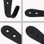 Wall Hooks Heavy Duty 8 piezas, ganchos para colgar en la pared, Hooks for Hanging 、Black Hooks、Coat Rack Wall Hook (Black Thick Bent Hook 8)