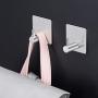 Ouddy Adhesive Hooks 8 Packs Heavy Duty Wall Hooks Hangers Waterproof Stainless Steel Towel Hooks for Hanging in Bathroom Home Kitchen Office Umbrellas, Scarves, Robes, Bags, Hats, Clothes, Keys