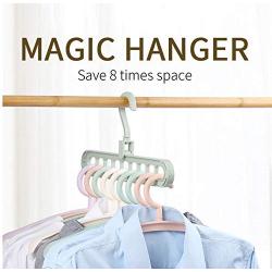 10pcs Random Color Nine-Hole Rotating Multi-Function Folding Hanger Clothes Coat Hanger Baby Hangers Hangers for Clothes Kids Hangers Closet Rod