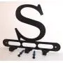 Capital Letter S Monogram Wall Hook Hanger. Satin Black. Solid Steel. Screws Included. Capital Letter S Monogram Wall Hook Hanger. Satin Black. Solid Steel. Screws Included.