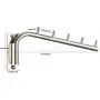 Da Jia Stainless Steel 12.6inch Wall-Mounted Brushed Rotating Clothes Hanger Drying Rack with Swing Arm Holder for Home Closet Storage(A 5 Hooks) Da Jia Stainless Steel 12.6inch Wall-Mounted Brushed Rotating Clothes Hanger Drying Rack with Swing Arm Holder for Home Closet Storage(A 5 Hooks)