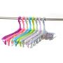 Multifunctional Clothes Hangers Clips, Non Slip Socks Hangers Space Saving for Shirts Camisole Pants Towel-Purple 10-Pack