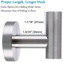 Bath Towel Hook Brushed, APLusee SUS304 Stainless Steel Bathroom Round Simple Coat Robe Holder, Modern Kitchen Toilet Home Storage Clothes Hanger