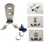 Hometu Stainless Steel Double Prong Robe Hook Coat Hanger Heavy Duty Retro Cloth Hanger Wall Mounted Hook 4Sets