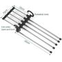 5pcs Random Color 5 in 1 Pant Rack Stainless Steel Clothes Hangers Multi-Functional Wardrobe Magic Hanger