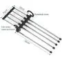 5pcs Random Color 5 in 1 Pant Rack Stainless Steel Clothes Hangers Multi-Functional Wardrobe Magic Hanger