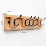 XJRHB Coat Rack - Wall Coat Hook Porch Coat Hook Hanger Clothes Hook (5 Hook / 6 Hook) (Size : 5 Hook Wood Color)