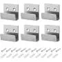 uxcell 6 Pcs Wall Mounted Hook Robe Hooks Single Clothes Hanger With Screws, Stainless Steel uxcell 6 Pcs Wall Mounted Hook Robe Hooks Single Clothes Hanger With Screws, Stainless Steel
