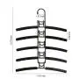 SUPOW Clothes Hangers, 5 in 1 Multi-Layer Nop-Slip Wardrobe Clothes Rack Metal Space Saver Clothes Storage Clothes Rack for Jacket, Coat, Sweater,Trousers, Shirt, T-Shirt, Ect.(Kids Size) (Black)