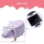 TREXM Have-Fun Series Upholstered Ride-on Storage Ottoman Footrest Stool with Vivid Adorable Animal Shape Storage Box,Pig Toys, Gray