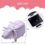 TREXM Have-Fun Series Upholstered Ride-on Storage Ottoman Footrest Stool with Vivid Adorable Animal Shape Storage Box,Pig Toys, Gray