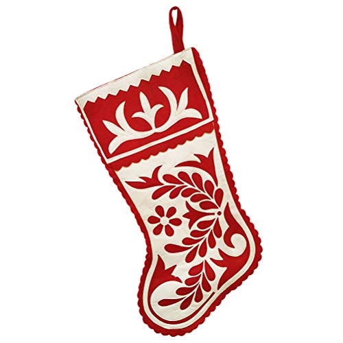 Christmas Stocking Xmas Ornament Holiday Décor Tree Hanger Xmas Stocking for Christmas Tree Decoration Silverware Holder Pockets Fork and Knives Pocket