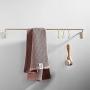 S Hooks 3 PCS for Hanging,Brass Hook Hangers for Kitchen Bathroom Heavy Duty,Brushed Gold